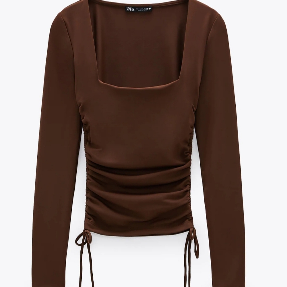 Zara ruched stretchy top